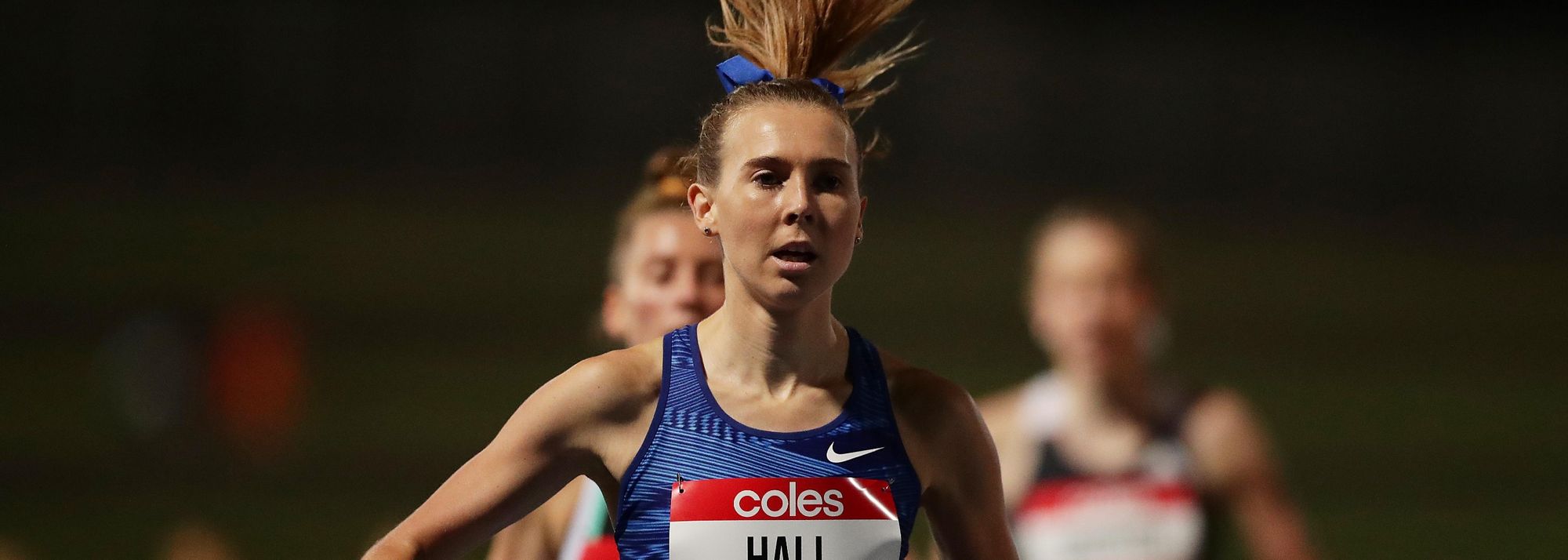 Linden Hall has made her own piece of Australian athletics history, becoming the first Australian woman to run under four minutes for 1500m in Melbourne on Thursday (1).