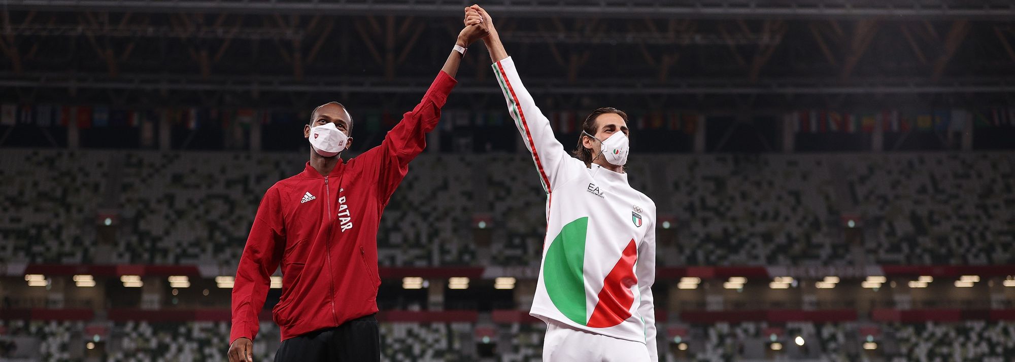 Athletics is rarely more poetic than it was in Tokyo on Sunday night, when Mutaz Barshim and Gianmarco Tamberi agreed to share the Olympic high jump gold medal.