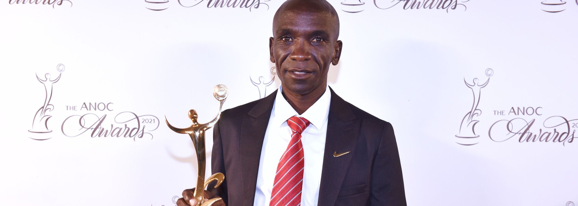 Eliud Kipchoge has been named the best male athlete of the Tokyo 2020 Olympic Games at the Association of National Olympic Committees Awards.