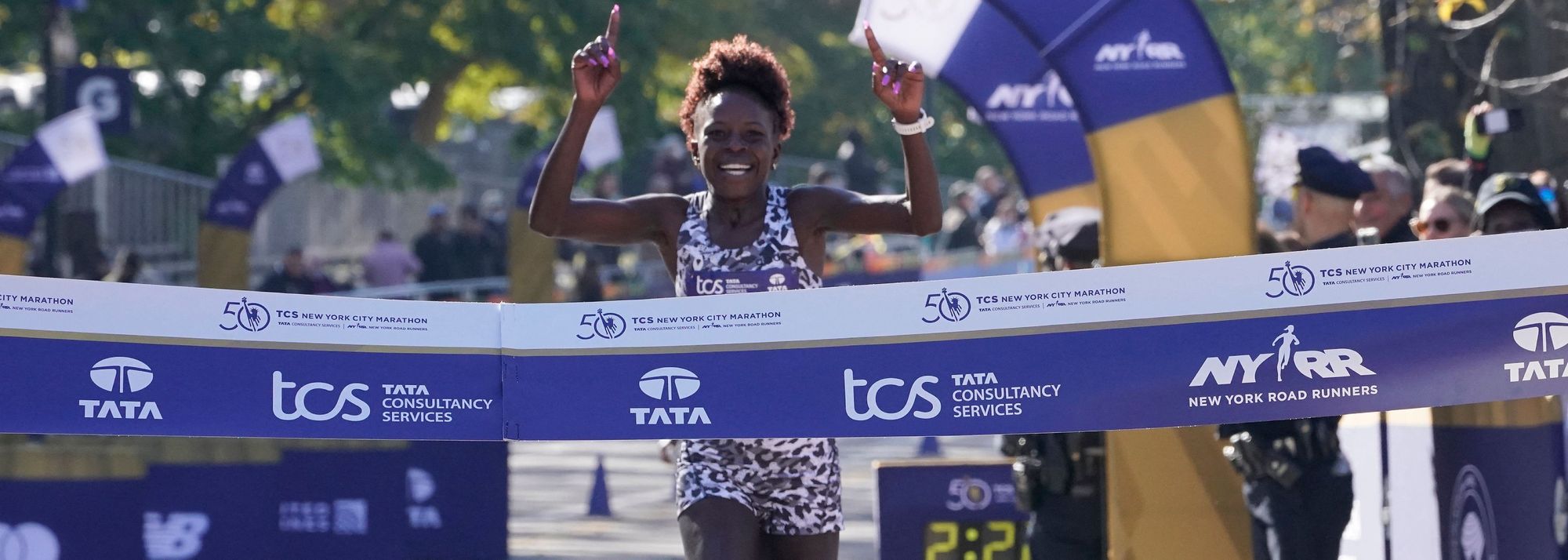 Peres Jepchirchir captured another marathon crown just three months after her Olympic title win, while her fellow Kenyan Albert Korir launched himself to victory.