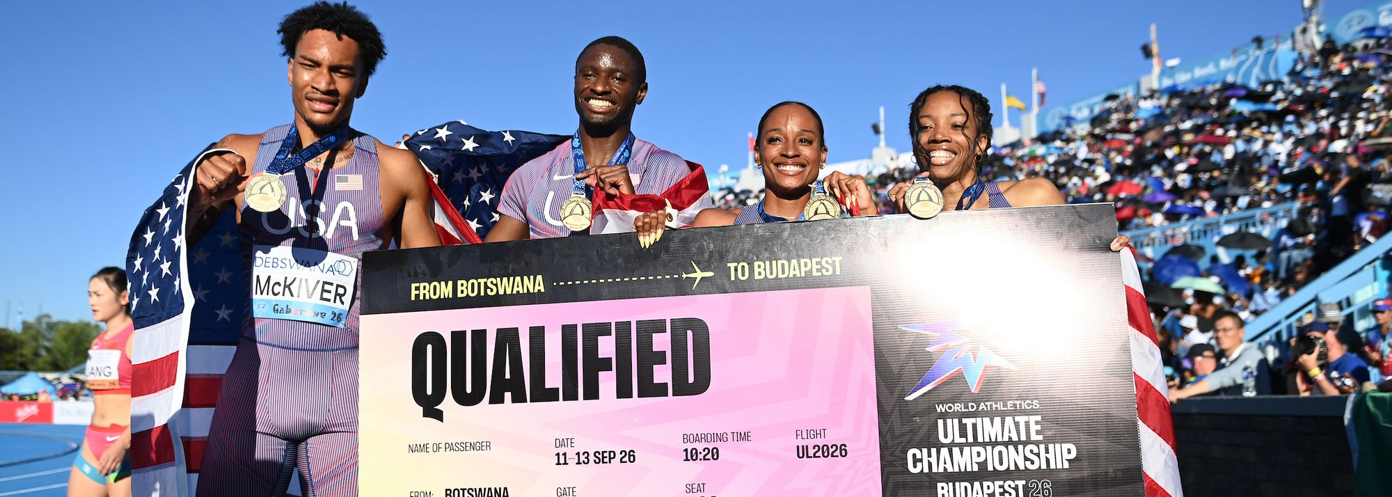 The first relay teams have qualified for the World Athletics Ultimate Championship Budapest 26 after the mixed 4x100m and mixed 4x400m finals at the Debswana World Athletics Relays Gaborone 26 on Sunday (3).