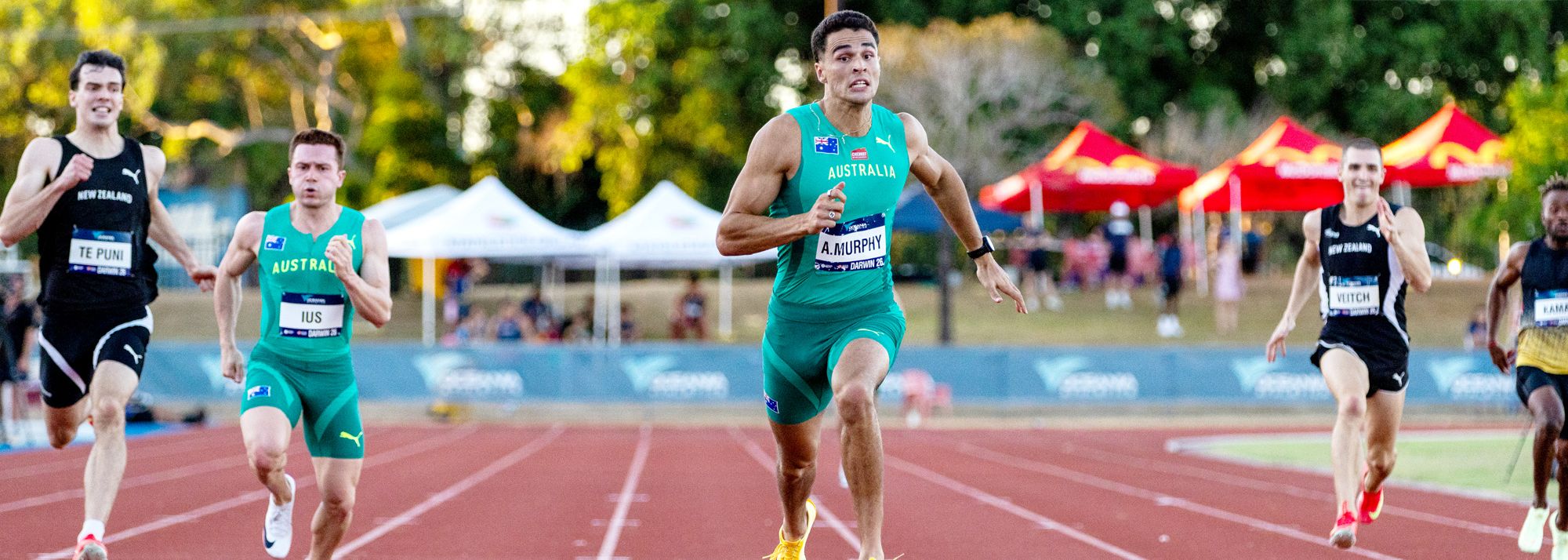 Aidan Murphy continued his remarkable breakthrough season by completing a 200m and 400m double at the Oceania Championships
