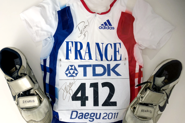 Renaud Lavillenie's signed kit from the IAAF World Championships Daegu 2011