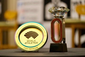 World Athletics Heritage Plaque and Diamond League Trophy at Prefontaine Classic, Eugene