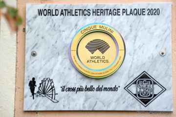 World Athletics Heritage Plaque for the Cinque Mulini