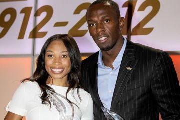 2012 World Athletes of the Year Allyson Felix and Usain Bolt in Barcelona 