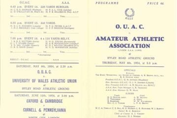 First sub-4 mile: official programme