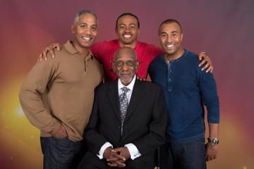 Hurdling legends, from left: Renaldo Nehemiah, Aries Merritt, Colin Jackson and Harrison Dillard at front