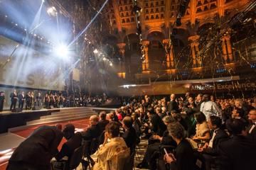 Finale with all the artistes on stage at the IAAF Centenary Gala in Barcelona